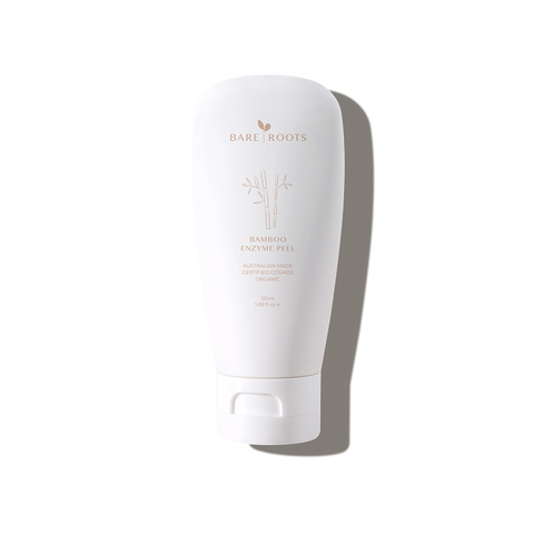 White Bamboo Enzyme Peel tube with gold accents shown on a clean light background