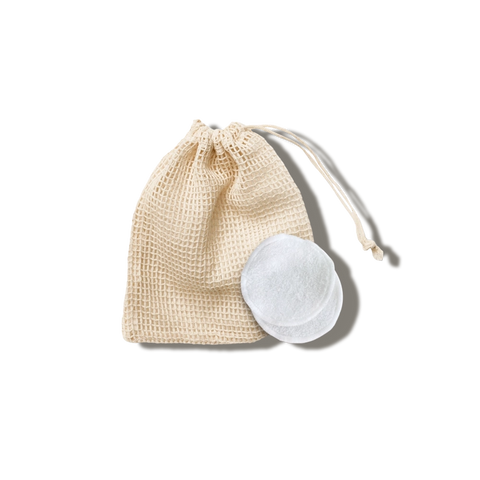 Cotton Facial Rounds with Mesh Cotton Bag (20pk)