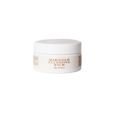 Jar of Marigold Cleansing Balm on a white background