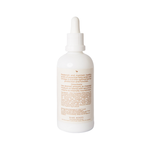 White bottle with dropper on a white background