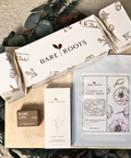 bare roots bon bon with products unpacked on flatlay