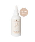 Bottle of Bare Roots Omega Oil with 'Deluxe Size' label on a white background