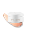 Bare Roots Bare Lips hydrating active lip balm in a clear jar with a white lid.
