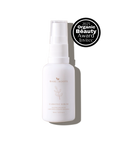 Curative Serum amber dropper bottle on white background.