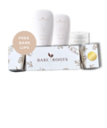 bare roots bon bon with products standing behind it