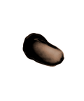 Black stone on a white background